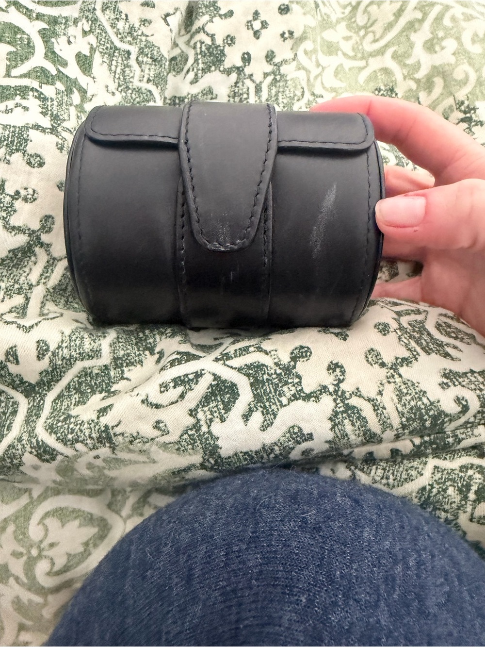 ROYCE New York Black Leather Travel Watch Roll - Picture 12 of 14